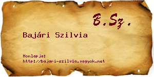Bajári Szilvia névjegykártya
